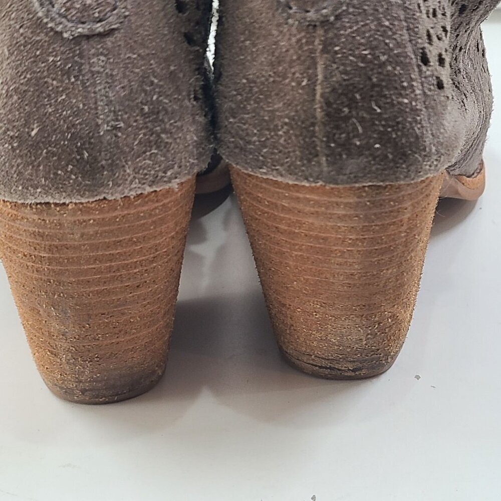 Jeffrey Campbell Rosalee Bootie Suede Women's Size 9 Lasercut Pattern Boho Fall - Picture 5 of 11